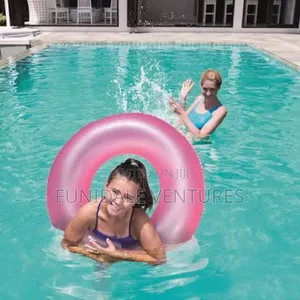 Pink Frosted Neon Swim Ring