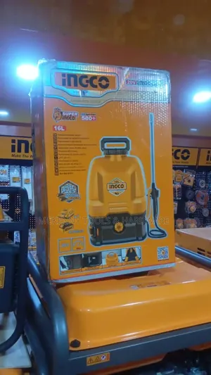 Ingco 20v Cordless Backpack Sprayer With A 16l Capacity.