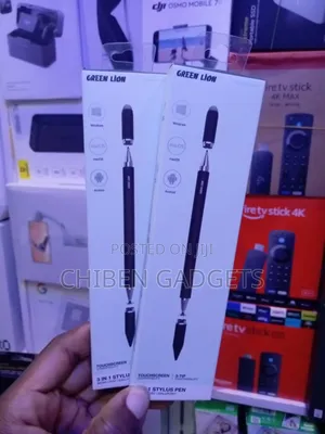 Green Lion 3-in-1 Stylus Pen With Touchscreen Compatibility Black Ink