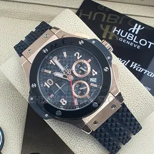 Hublot Quality Luxury Men Rubber Strap Wristwatch
