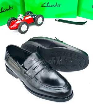 Clarks Black Leather Loafers Corporate Shoe