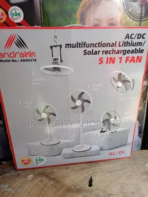 Andraak Multifunctional Solar Rechargeable Fan