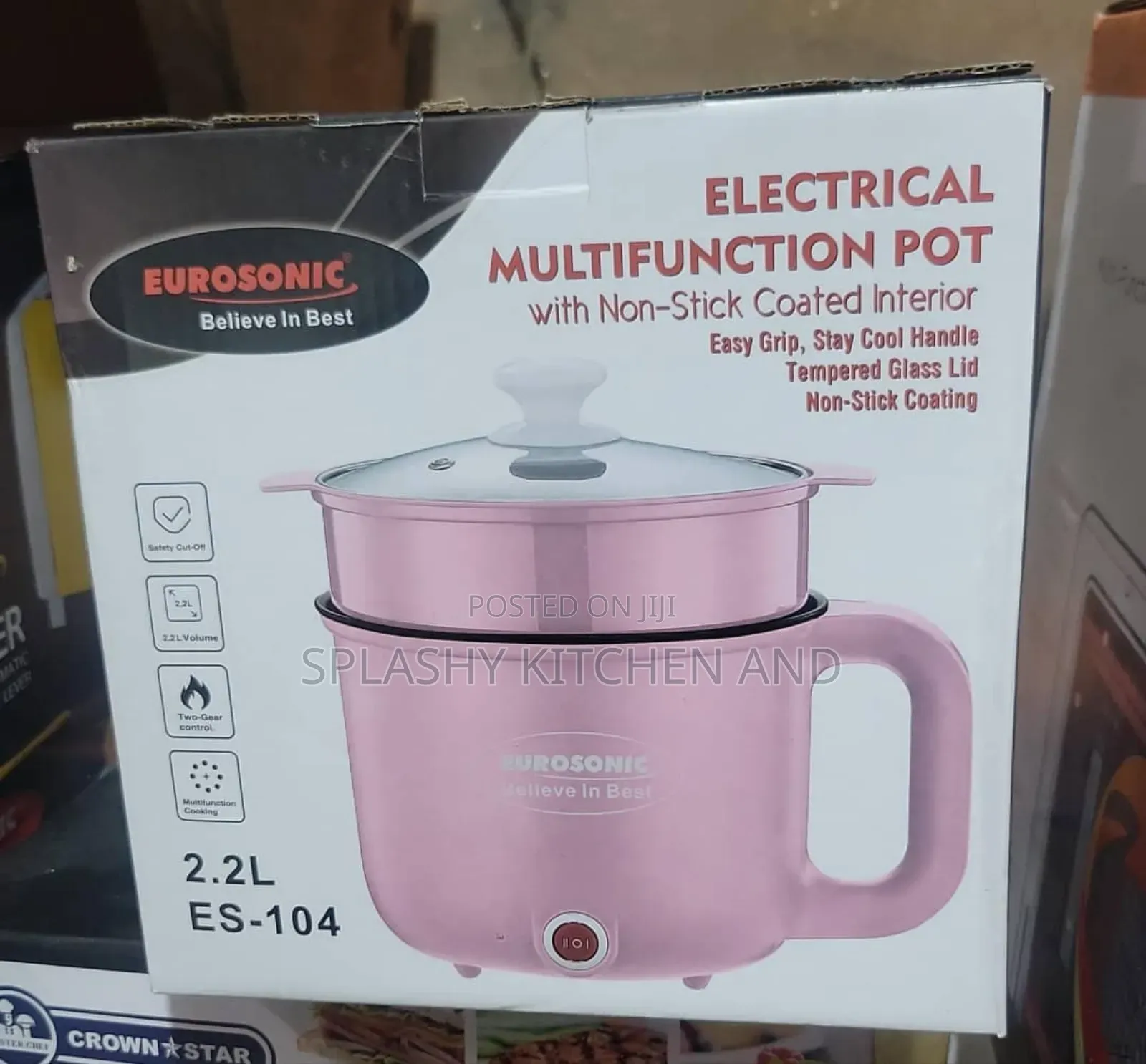 Eurosonic Electric Multifunction Pot With Nonstick Coated Interior