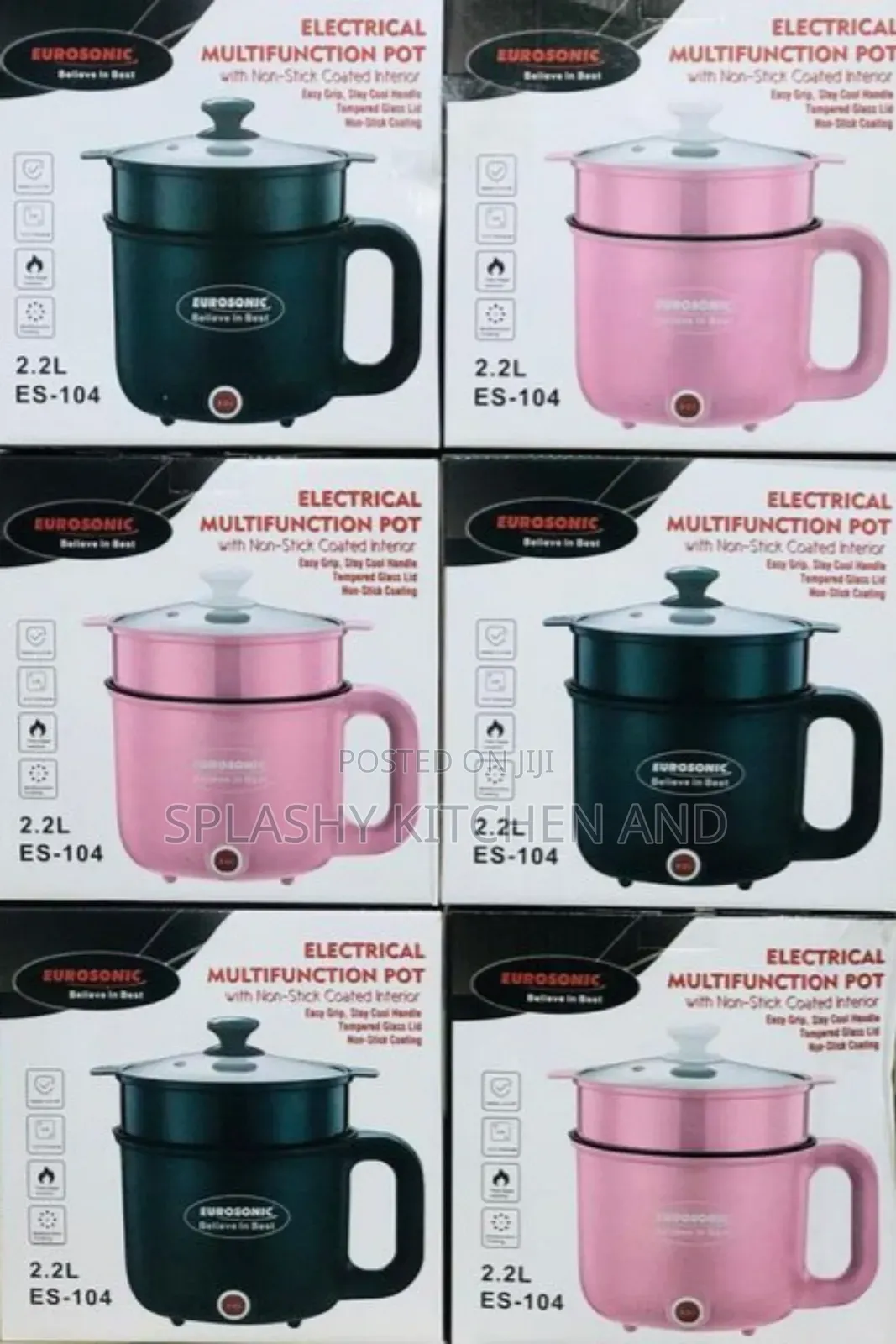 Eurosonic Electric Multifunction Pot With Nonstick Coated Interior
