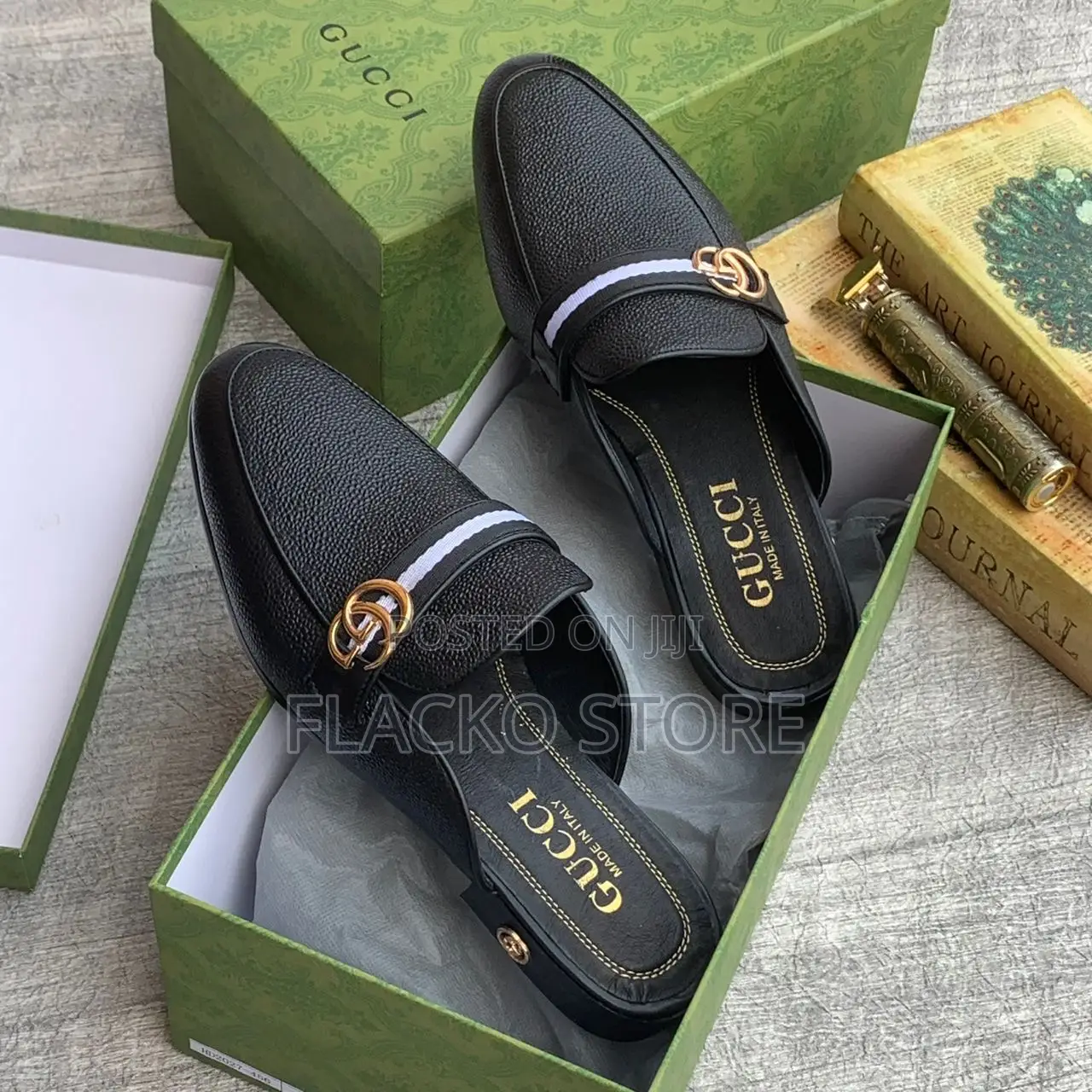 Original Gucci Leather Half Shoes