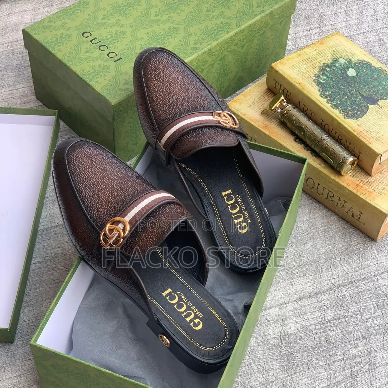 Original Gucci Leather Half Shoes