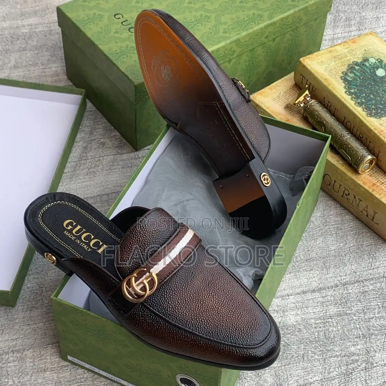 Original Gucci Leather Half Shoes