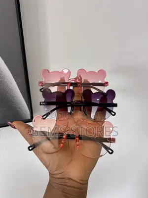 Adorable Bear-Shaped Children's Sunglasses - Uv Protection Included!