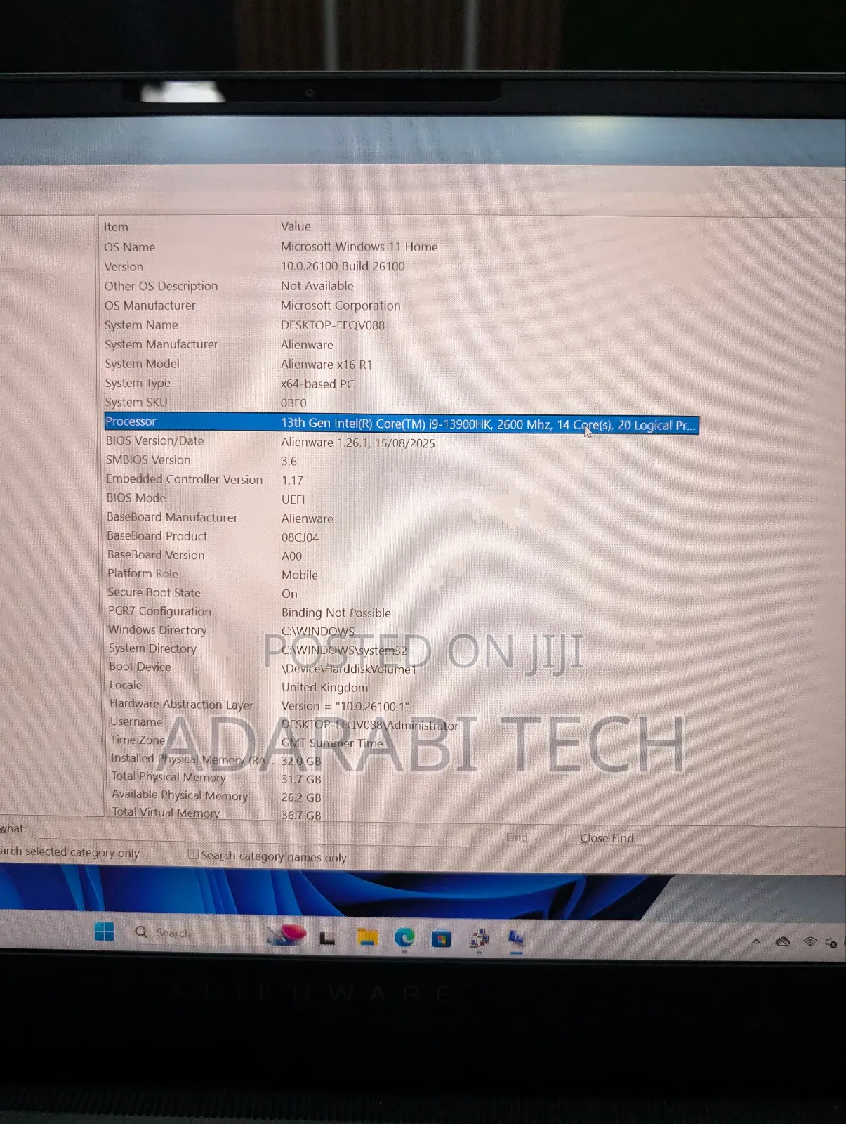 Laptop Dell Alienware X16 R1 32GB Intel Core I9 SSD 2T