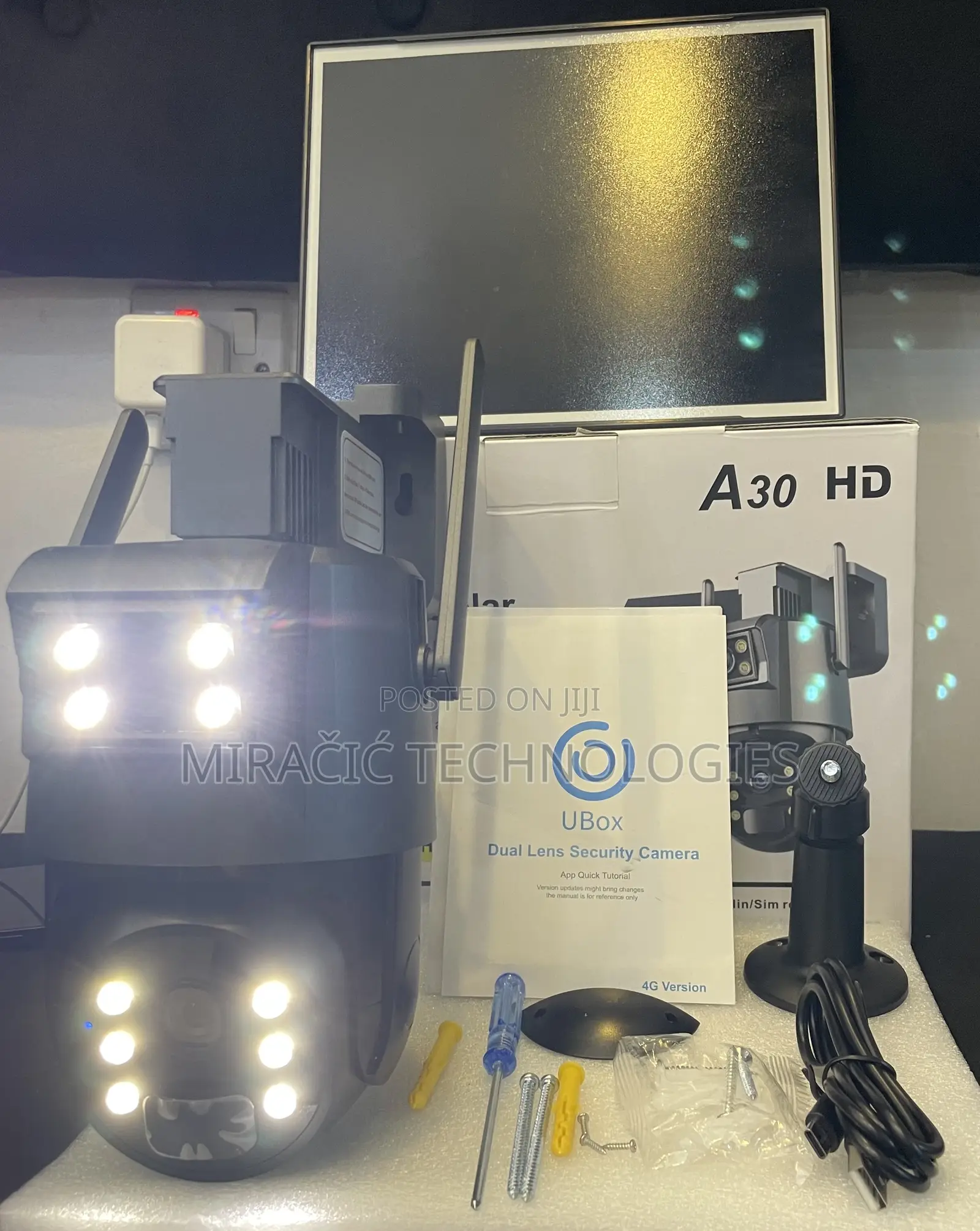 A30 Ubox Dual Lens Solar Camera