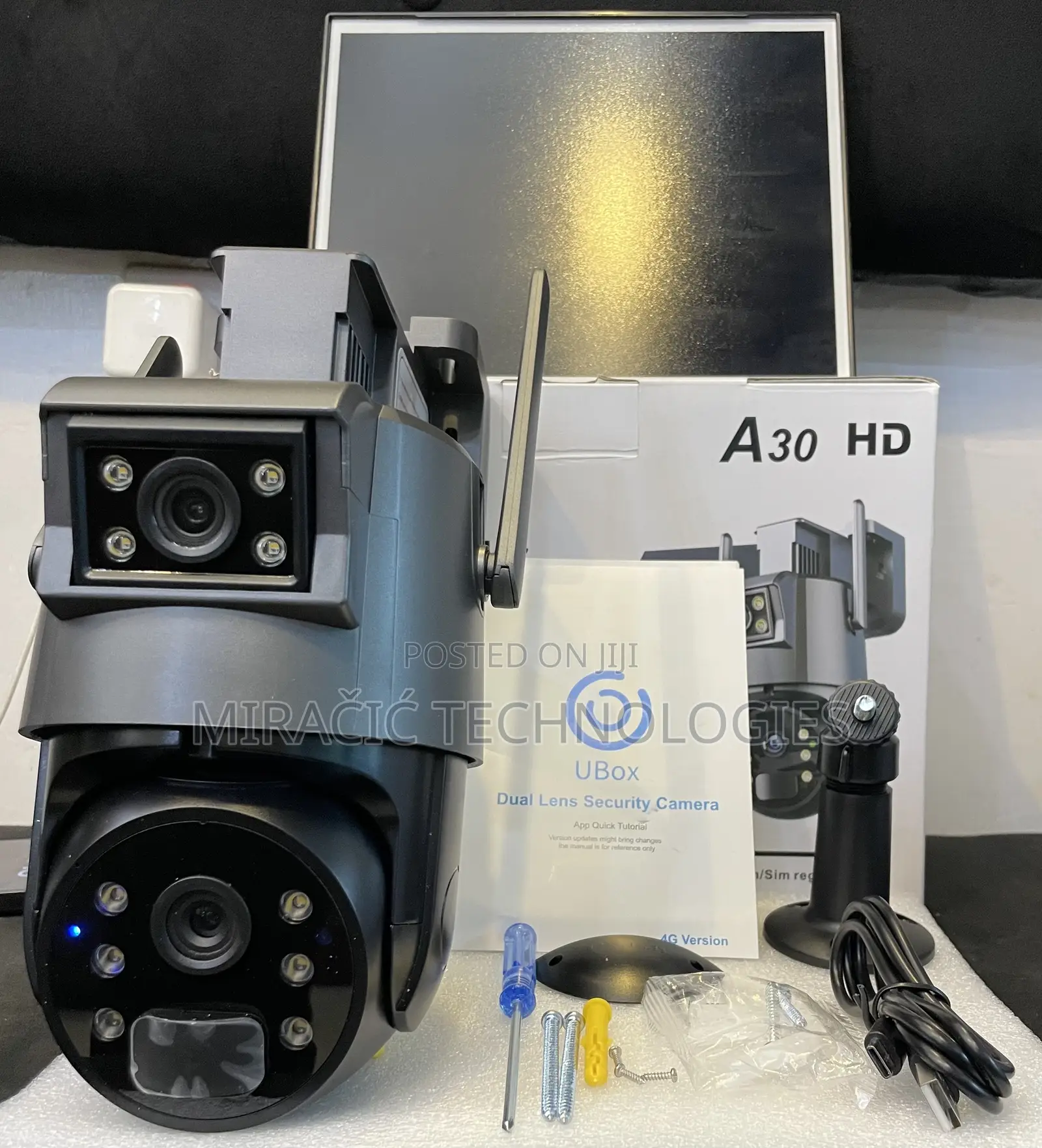A30 Ubox Dual Lens Solar Camera