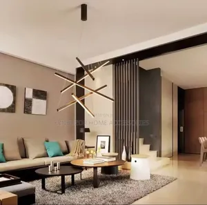 5 Drops Linear Pendant Light Chandelier for Homes