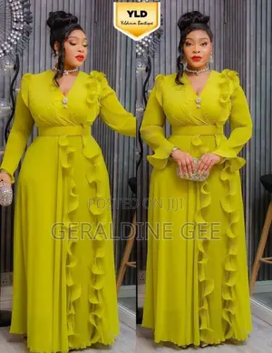 Quality Belt Combination Long Dress for Office Wears and Events