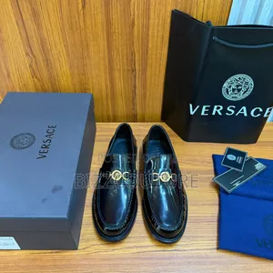 Original Versace Leather Loafers Available in Store