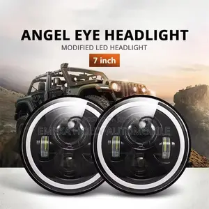 7-Inch Angel Eye LED Headlights for Jeep Wrangler Hummer H3