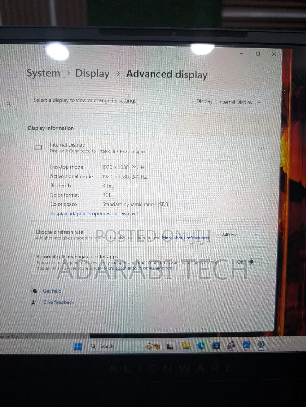 Laptop Dell Alienware X15 R2 32GB Intel Core I9 SSD 1T