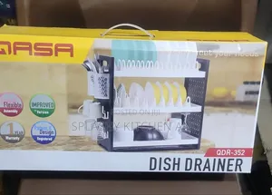 Qasa 3 Tier Plastic Dish Drainer and Plate Rack
