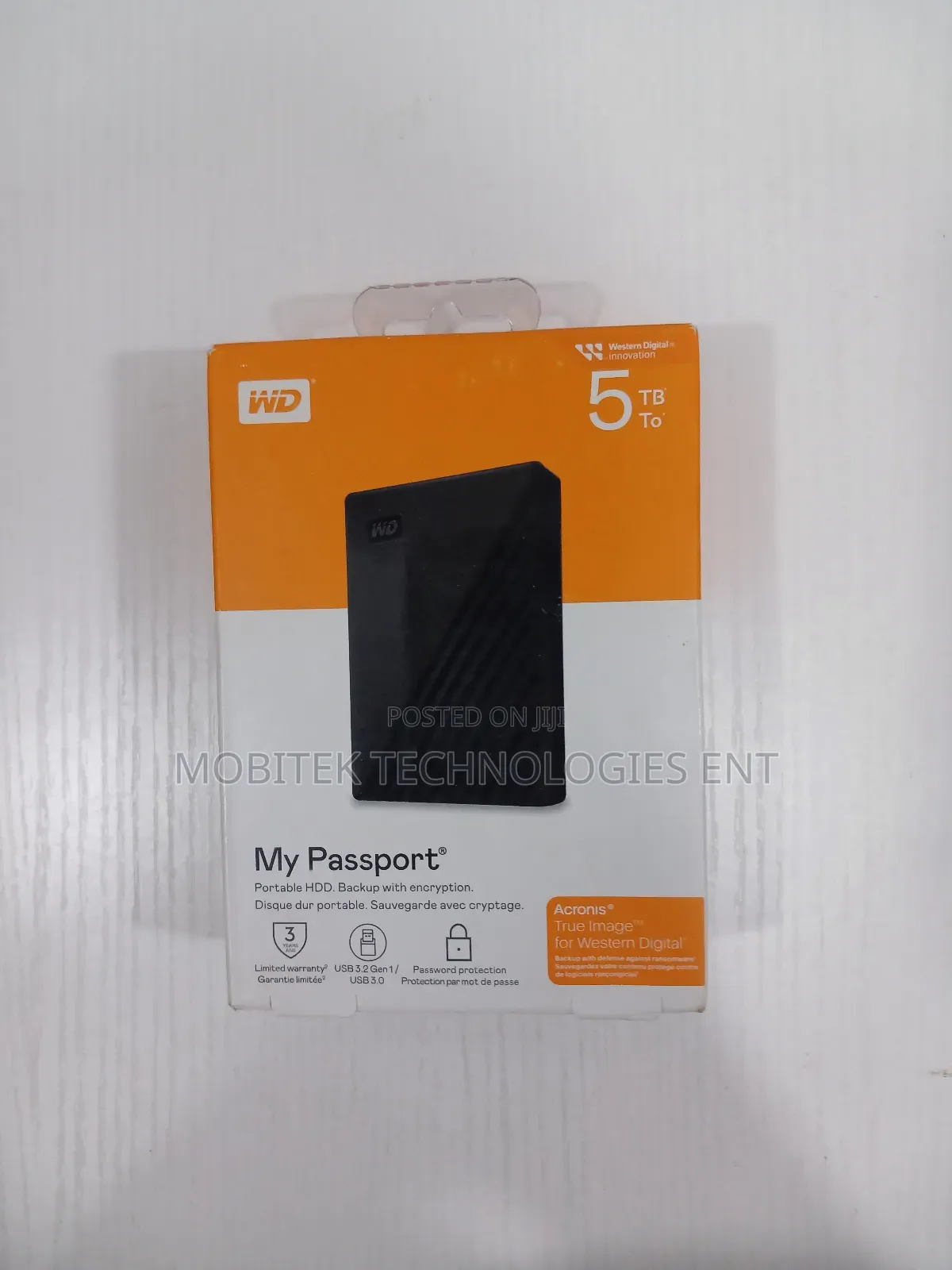 5tb Wd My Passport External Portable Storage Hard Drive