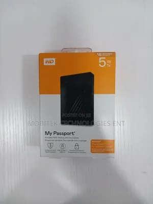 5tb Wd My Passport External Portable Storage Hard Drive