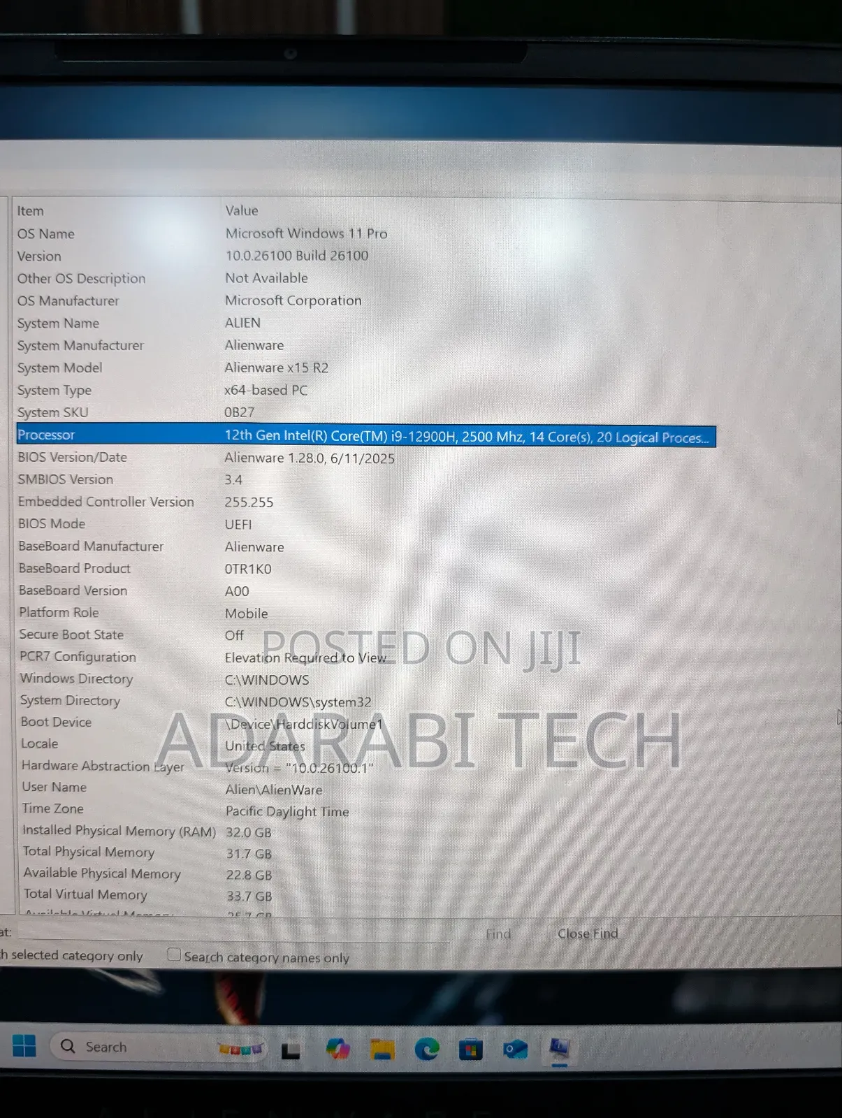 Laptop Dell Alienware X15 R2 16GB Intel Core I9 SSD 2T