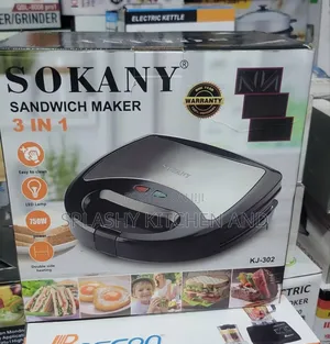 Sokany 3 in 1 Snack Maker With Interchangeable Plates