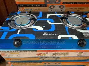 Boscon Table Top Tempered Glass 2 Burner Gas Cooker-Auto Ignition