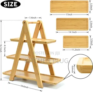 3-tier Bamboo Serving Stand.