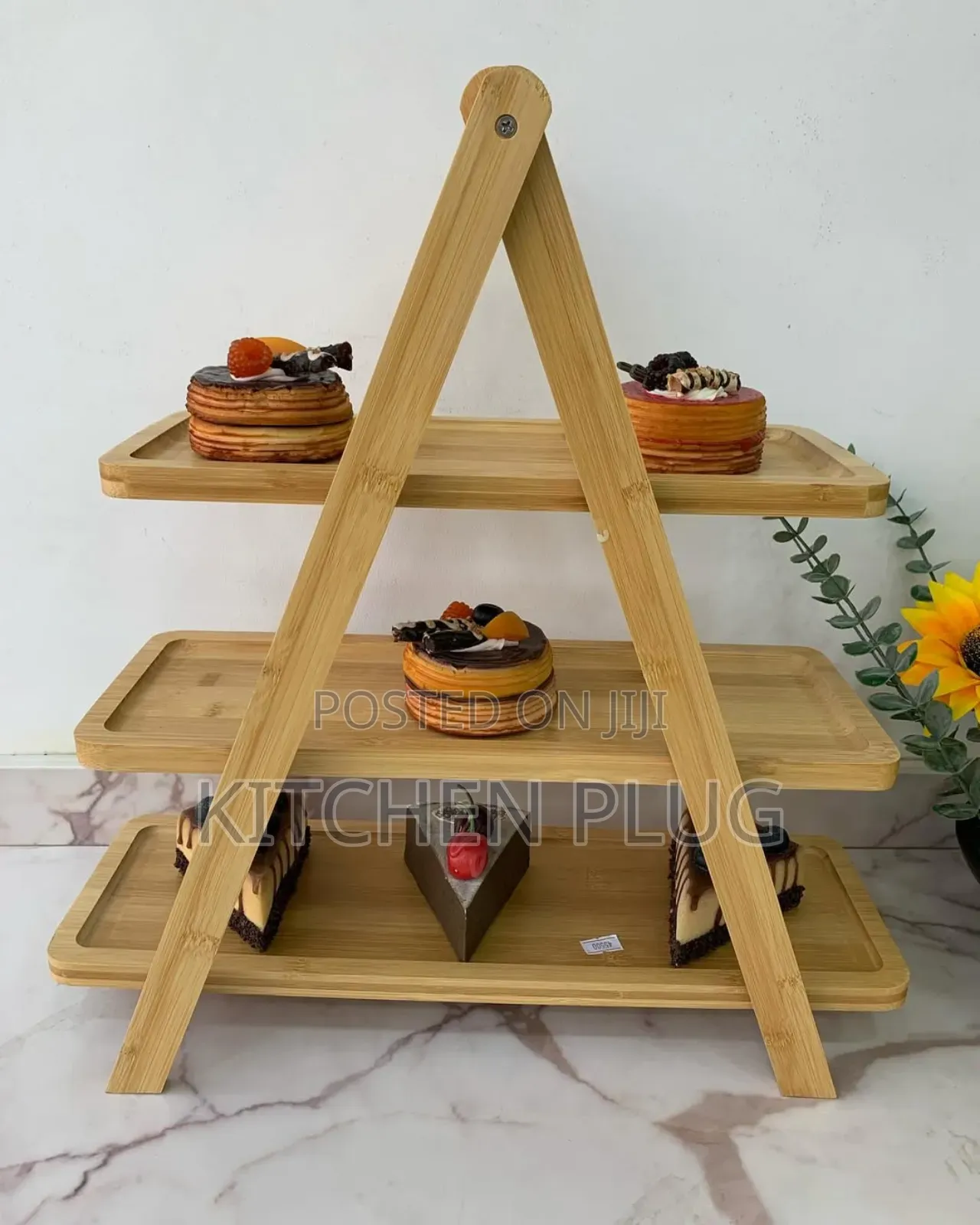 3-tier Bamboo Serving Stand.