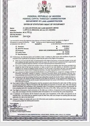 Fcda R of O Mixed Use Land at Guzape Ii