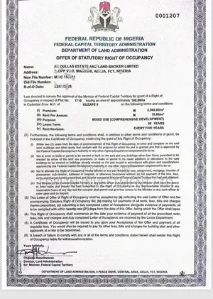 Fcda R of O Mixed Use Land at Guzape Ii