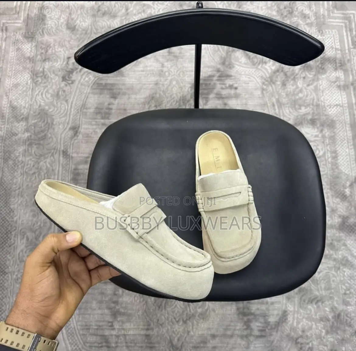 FDCP Suede Penny Mules for Men