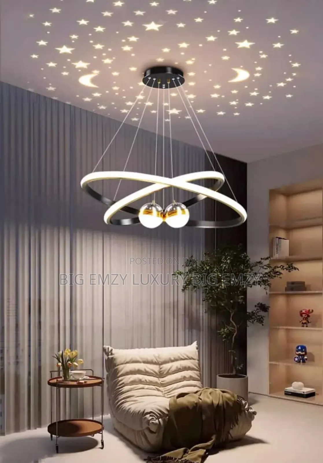 Modern Led Double Ring Chandelier Light.