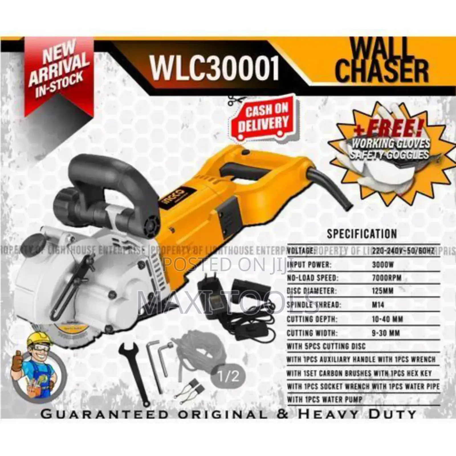 Ingco Wlc30001 Wall Chaser,