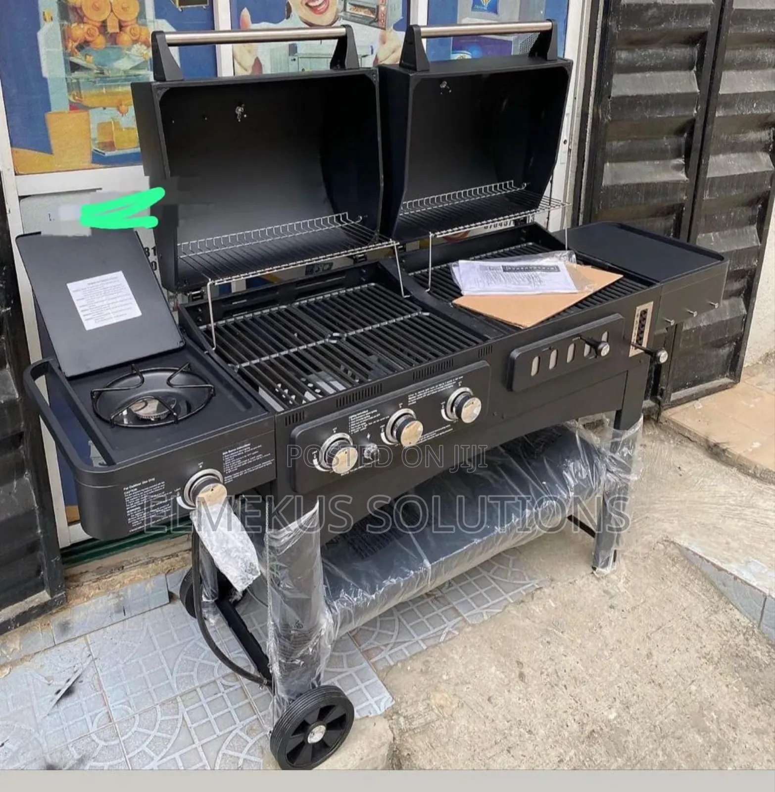 Gas Charcoal Grill Combo