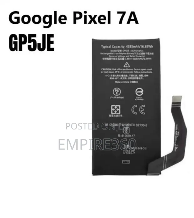 Batterie 4385mAh Google Pixel 7a GP5JE
