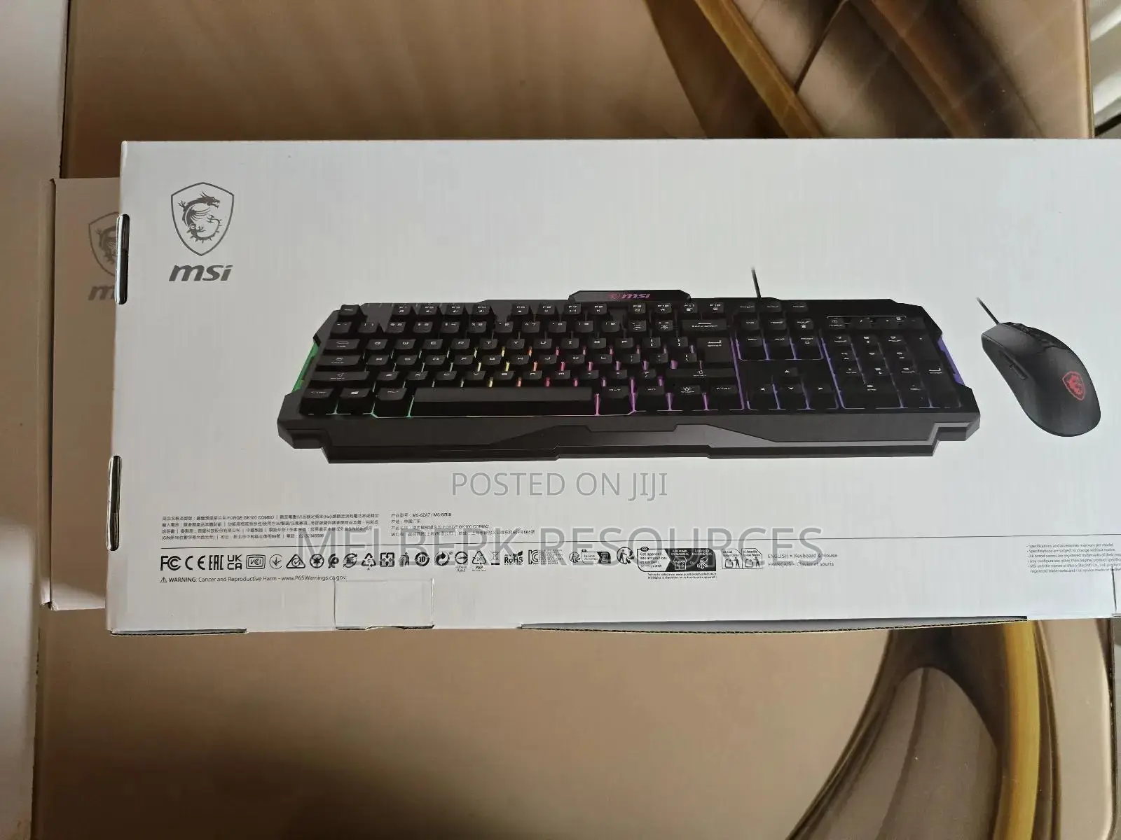 Msi Forge Gk100 Combo Gaming RGB Keyboard Mouse Set