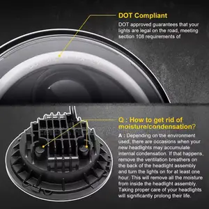 RGB LED Headlights Fog Lights Combo Kit for Jeep Wrangler
