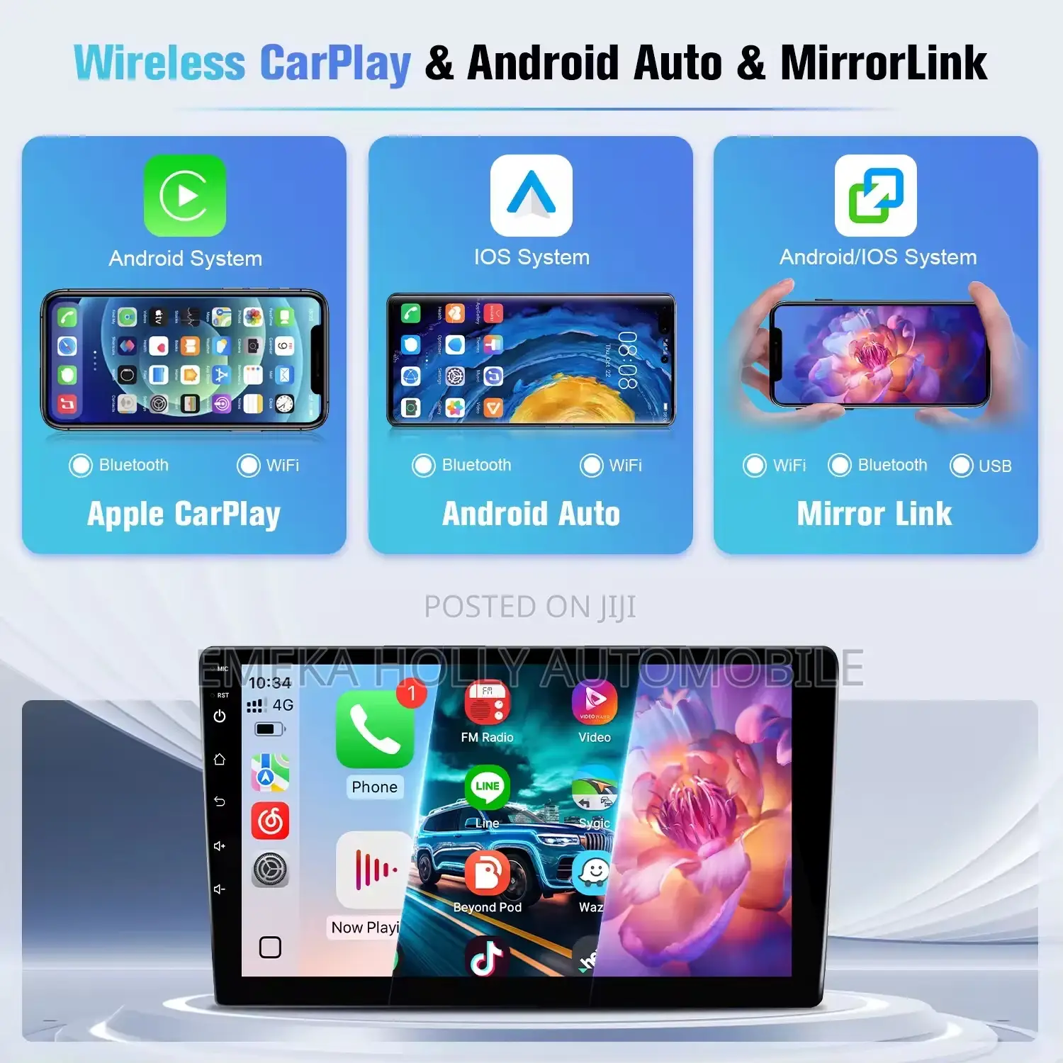 Jeep Wrangler Jk Android Navigation Screen (Fits 2011 - 2017 Models)