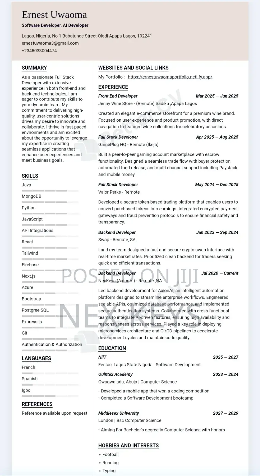 Web/Software Developer