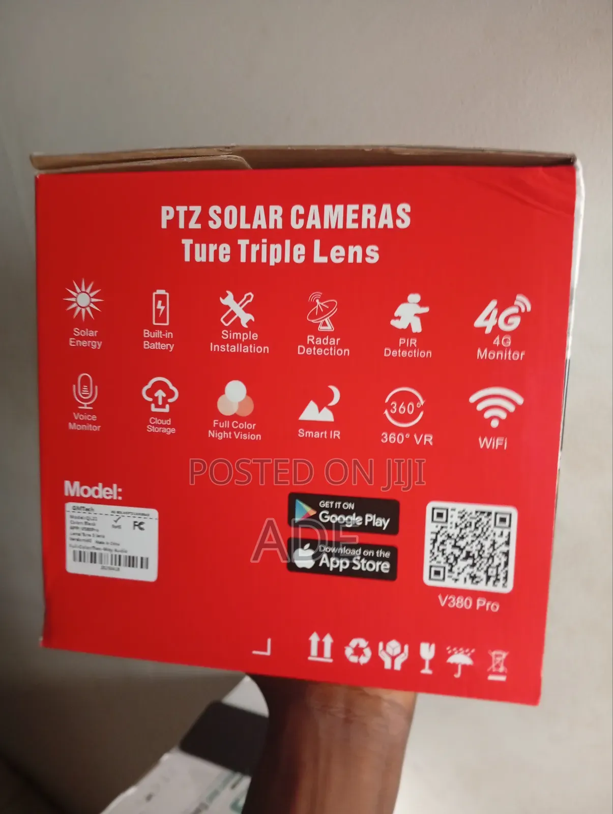 PTZ Solar Triple Lens Hd CCTV Camera