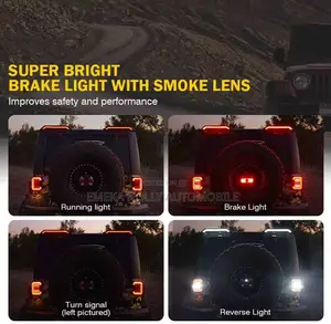 Jeep Wrangler LED Rear Roof Spoiler Light - Smoked Lens
