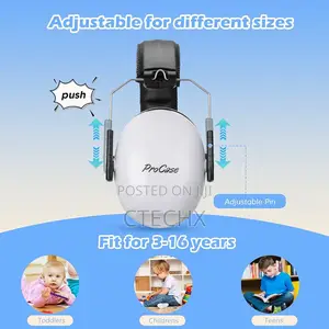 Kids Ear Defenders for Autism, Hearing Protection White