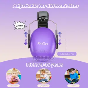 Kids Noise Cancelling Earmuffs, Sound Proof Hearing Protection Purple