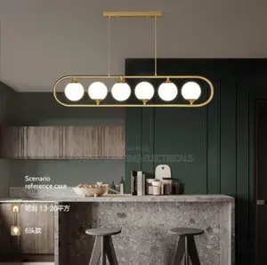 Modern Creative Fashion Iron Glass Led Restaurant Chandelier