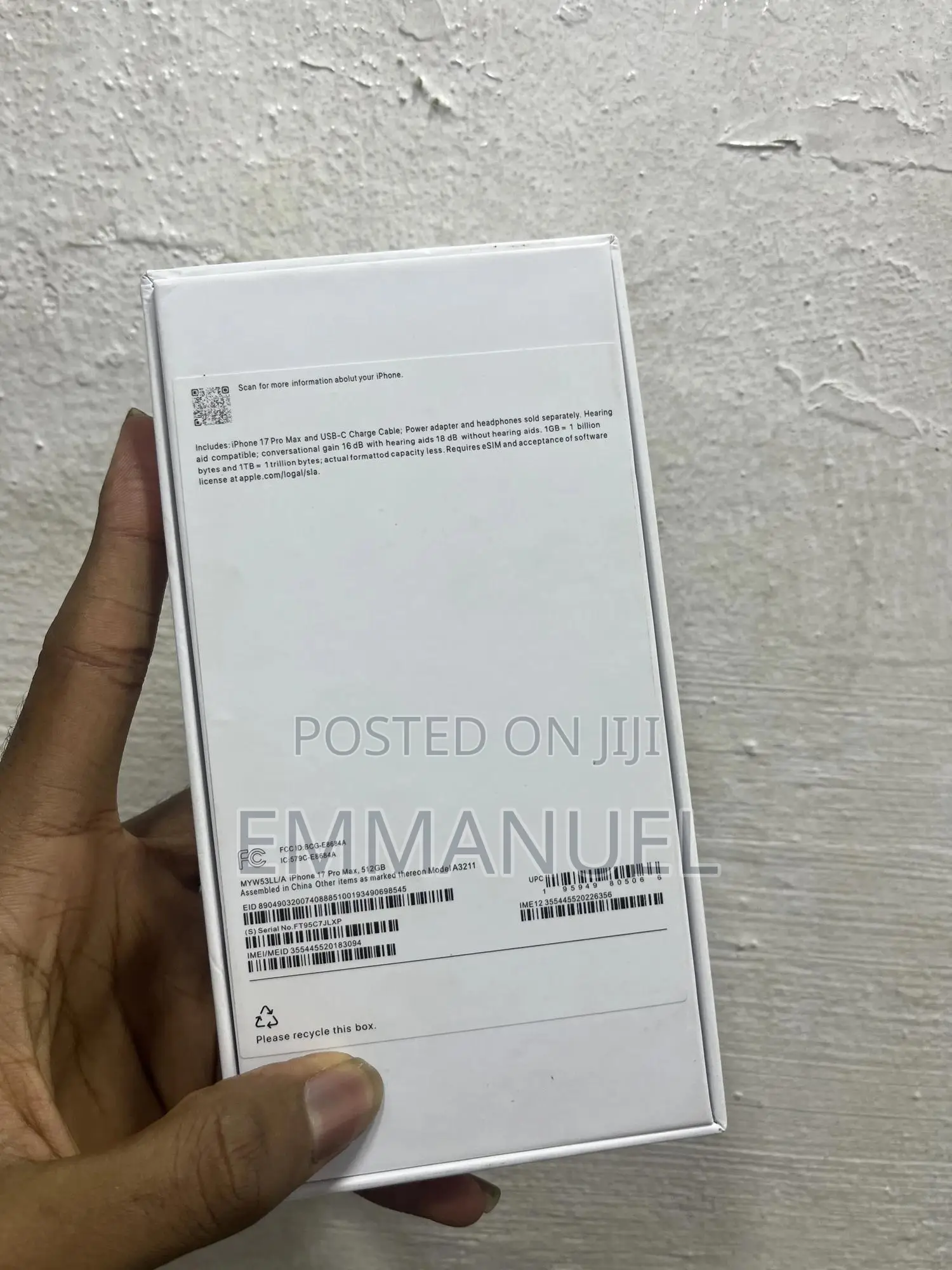 New Apple iPhone 17 Pro Max 512 GB White