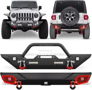 Jeep Wrangler Metal Off Road Bumper Replacement Front and Back Kit