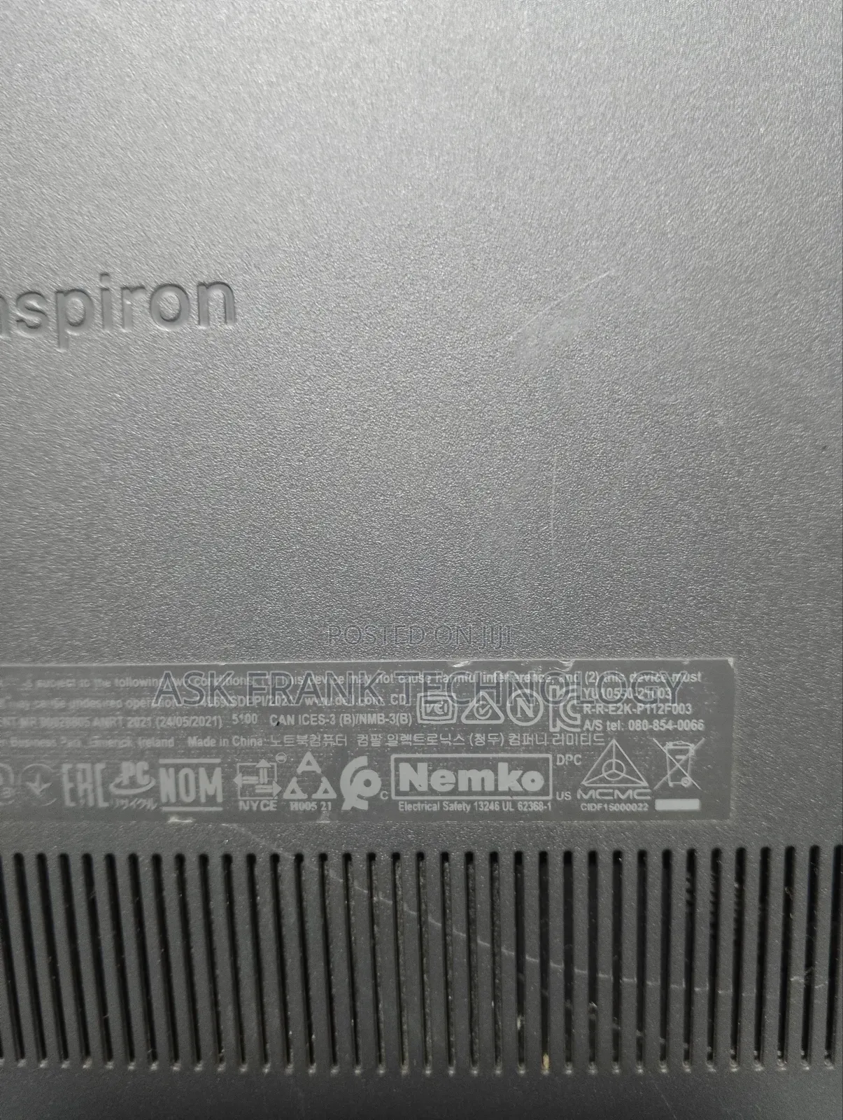 Laptop Dell Inspiron 15 3000 8GB Intel Core i5 SSD 500GB