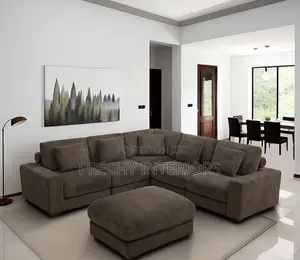 L Shape Brown Sofa