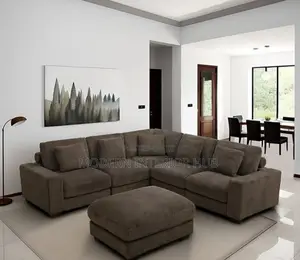 L Shape Brown Sofa