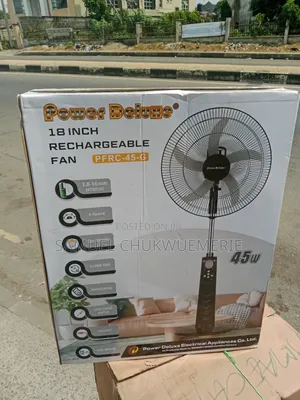 Power Deluxe Rechargeable Fans 18"Inch